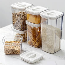Garrafa de plástico para armazenamento de alimentos, recipiente, caixas de cozinha, latas seladas, refrigerador, multigrão, recipiente tanque para cereal 2024 - compre barato