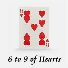 Волшебные трюки с 6 по 9 сердец, магические карты для покера, магические трюки, реквизит для предсказания карт Magica 2024 - купить недорого