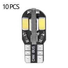 10PCS T10 W5W Led Car Interior Bulb Canbus Error Free 5730 8SMD License Plate Light Car Side Wedge Light Turn Signal Car Styling 2024 - buy cheap