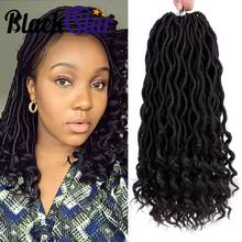 Black Star Faux Locs Crochet Hair Deep Wave Braiding Hair With Curly Ends Crochet Goddess Locs Synthetic Braids Hair Extensions 2024 - buy cheap