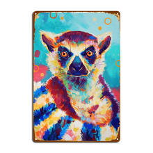 Lemur Metal Signs Wall Mural Garage Club Retro Wall Decor Tin sign Posters 2024 - buy cheap