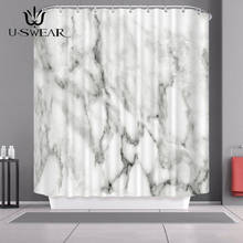 High Quality Shower Curtains Imitation Marble Pattern Screens Home Decor Polyester Fabric Waterproof Mildew Proof with 12 Hooks 2024 - buy cheap