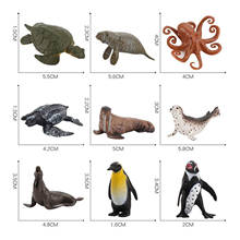 10 Pack Mini Ocean Animal Figures, Plastic Educational Sea Creature Toys Realistic Miniature Figurines Marine Bath Pool Toys 2024 - buy cheap