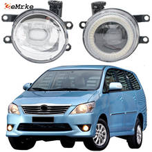 2x LED Daytime Running Lights DRL Angel Eye Fog Lights Assembly with Projection Lens for Toyota Innova 2011 2012 2013 2014 2015 2024 - buy cheap