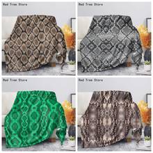 Snake skin 3D Pattern Fleece Blanket Warm Bedding Throw Blankets Portable Travel Pinic Sofa Decor Textile Kids Baby Adult Cover 2024 - buy cheap