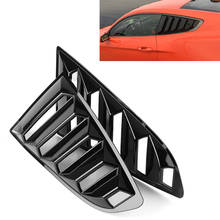 For Ford Mustang  Car Side Window Louvers 2015 2016 2017 2018 ABS Plastic Gloss Black 2024 - compra barato