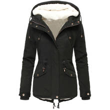 2019 New Parkas Female Women Winter Coat Thickening Cotton Winter Jacket Womens black faux fur Outwear Parkas for Women Winter 2024 - купить недорого