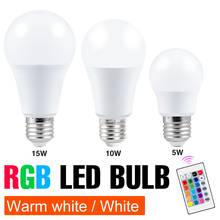 WENNI Spotlight LED RGBW LED Lamp 5W 10W 15W RGB LED Bulb E27 Light Bulb 220V Bombilla 110V Ampoule Colorful Lamp Party Lighting 2024 - buy cheap