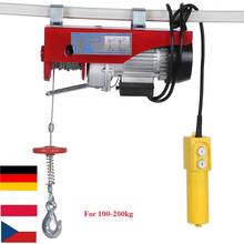 Guindaste elétrico de 100/200kg, fio de suspensão, ferramentas de elevação com plugue ue/eua, cabo elétrico, manuseio de material 2024 - compre barato