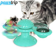 Brinquedo giratório para gatos, boneco de brinquedo interativo para animais de estimação, para treinar, arranhar, bolas, suprimentos 2024 - compre barato