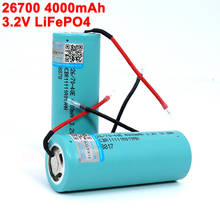 Batería de 3,2 V LiFePO4 26700 4000mAh, máx. 5C, cable de silicona para coche eléctrico, almacenamiento de energía para scooter 2024 - compra barato