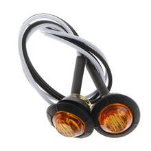 2X Mini Amber 3/4" Round Side 3 LED Marker Trailer Car Bullet Light Waterproof 2024 - buy cheap