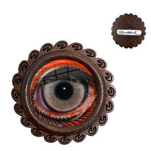 Broche de madera con cabujón de cristal Ojos de dragón para hombre y mujer, Ojos de Animal de dragón, serpiente, búho, gato, Ojos de Tigre, 1 unidad 2024 - compra barato