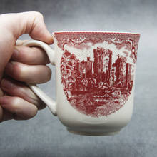 Taza de cerámica estilo inglés de alta calidad, tazas para beber café, té, leche con asa, para regalo, 300 ML 2024 - compra barato