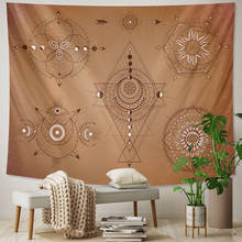 Tapiz decorativo de escena psicodélica para el hogar, tapiz de brujería, Hippie, Bohemia, hoja de Mandala decorativa, manta para sofá 2024 - compra barato