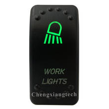 12v/24v botão de luz led para carro barco, 3 pinos spst on/off luz verde & azul botão de mudança de luz, luzes de trabalho para carling arb narva 4x4 2024 - compre barato