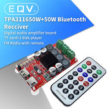 Receptor Bluetooth TPA3116, 50W + 50W, placa de amplificador de Audio Digital, tarjeta TF, reproductor de disco en U, Redio FM con control remoto 2024 - compra barato