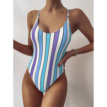 2021 Woman Bikini Swimming Beach Wear Monokini Female Swimsuits One Piece Swimsuit Women Swimwear Sexy Striped Bathing Suit 2024 - buy cheap