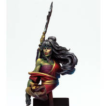 Kit de busto de resina feminino guerreiro vampiro, escala 1/10, modelo de montagem, figura de resina, busto colorido, brinquedo de montagem automática 2024 - compre barato