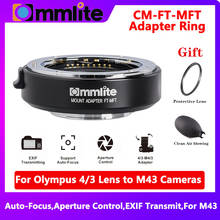 Commlite CM-FT-MFT Крепление-адаптер объектива с электронным автофокусом для объектива Olympus OM 4/3 переходное кольцо объектива Micro M4/3 Камера GH4 GH5 GX7 EM5 OM-D 2024 - купить недорого