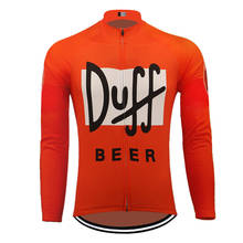 Duff Beer-Jersey de Manga Larga para Ciclismo, ropa de invierno de lana o fina, Maillot para Ciclismo de montaña 2024 - compra barato