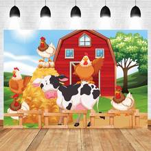 Yeele Cartoon Farm Barn Warehouse Cow Chicken Backdrop Baby Shower Birthday Party Background Photography Photo Studio Photophone 2024 - buy cheap