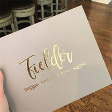 Personalized Guestbook Gold Calligraphy Alternative Guestbook Custom Name and Date baby shower Journal foil guest sign in book 2024 - buy cheap