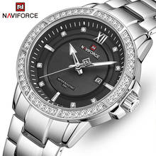 Top Brand NAVIFORCE Luxury Men Watch Fashion Silver-Black Business Watches Mens Casual Stainless Steel Waterproof Wristwatch 2024 - buy cheap