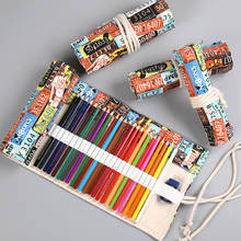Creative Roll Pencil Case 12/24/36/48/72 Holes School Pencilcase for Girls Boys Cartridge Big Storage Pen Bag Stationery Kit Box 2024 - buy cheap