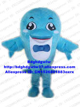 Azul delfín mar cerdo delphinidos ballena de cetáceos traje de la mascota de dibujos animados carácter fiesta de escuela zx1085 2024 - compra barato