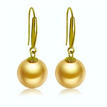 ZHIXI 18K Gold Earrings Akoya Fine Pearl Jewelry Round Natural Seawater Pearl Earrings For Women 7-8mm Classic Wedding Gift E386 2024 - buy cheap