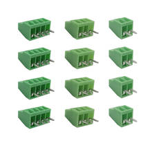 10 Uds. KF120 2,54mm 2/3/4 Pin PCB tornillo bloque de terminales conector Pitch 2,54mm Pin recto terminales verdes 2024 - compra barato