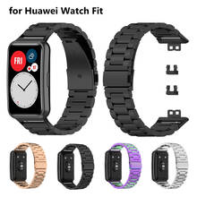 Stainless Black Band for Huawei Watch FIT Strap Accessories Soild Metal Steel Bracelet for Huawei Watch fit Correa Wristband 2024 - buy cheap