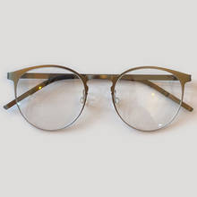 Óculos redondos quadro feminino moda marca óculos de alta qualidade titânio miopia óculos quadro 2024 - compre barato