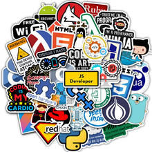 50 Pcs Programming Stickers Java JS Php Docker Bitcoin Html Cloud Language APP Logo waterproof Stickers For Laptop Car Stickers 2024 - buy cheap