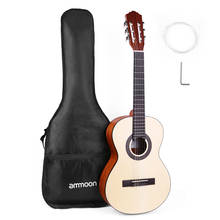 Ammoon-guitarra clásica acústica de viaje, de 36 pulgadas CG-11, tamaño juvenil, tablero superior de abeto de 6 cuerdas con bolsa de concierto 2024 - compra barato