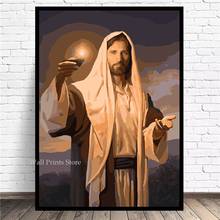 Декоративная Картина на холсте с изображением Иисуса и маслом 2024 - купить недорого