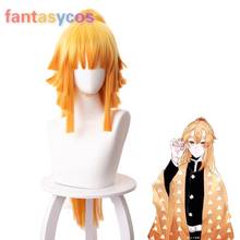 Demon Slayer Kimetsu No Yaiba Agatsuma Zenitsu Cosplay Gold Yellow Wig Heat Resistant Synthetic Wigs+ Free Wig Cap 2024 - buy cheap