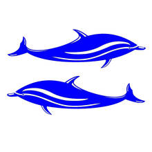 2 peças golfinho vinil decalques adesivos para caiaque canoa barco prancha de carro diy barco de pesca etiqueta da porta janela decoração 2024 - compre barato
