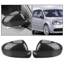 Cubierta de espejo retrovisor de fibra de carbono, accesorios de coche para VW Golf 5 MK5 Jetta 2006-2011, 2 uds. 2024 - compra barato