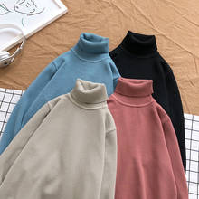 Winter Men Turtleneck Sweater Warm Vintage High Collar Knitted Sweater Male Casual Knitwear Long Sleeve Boys Pullover Men Top 2024 - buy cheap