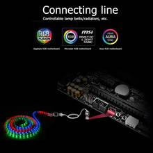 12v 4pin rgb cabo de conectores 60cm, pc cabo de extensão fita de led ventilador para giga/microstar/asus rgb placa-mãe 2024 - compre barato