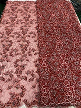 XIYA Handmade Lace African Beaded Lace Fabric 2022 High Quality French Lace Fabric Nigerian Lace Fabrics For Wedding QF2903B-1 2024 - buy cheap