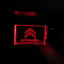 Logotipo personalizado Logotipo Citreon Carro de cristal + metal USB flash drive pendrive 4GB 8GB GB GB 64 32 16GB 128GB Unidade de memória de Armazenamento Externo 2024 - compre barato