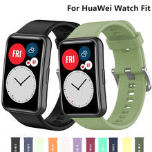 Pulseira de silicone para huawei relógio ajuste banda smartwatch acessórios substituição pulseira cinto huawei relógio ajuste 2020 banda 2024 - compre barato