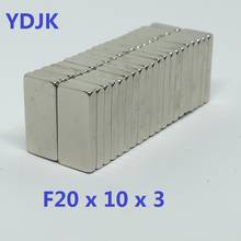 100PCS/LOT N35 Neodymium Magnet 20*10*3 Powerful NdFeB Magnet 20x10x3 Strong Block Permanent Magnets 20 x 10 x 3 2024 - buy cheap