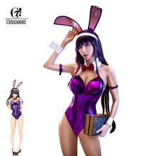 Fantasia feminina sexy de coelho roxo, cosplay de rolecos anime saenai heroine no sodatekata utaha kasamsung aoka 2024 - compre barato