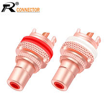 4pcs/2pairs Copper CMC RCA Female Terminal Jack Socket AV Audio Video Connector High Quality 2024 - buy cheap