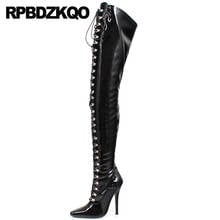 12 44 Shoes Crotch High 13 45 Exotic Dancer Over The Knee Dance Big Size Thigh Boots For Plus Women Heel Stiletto Pointed Toe 2024 - buy cheap