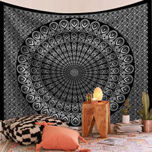 Tapiz colgante de pared con Mandala, manta para decoración del hogar, tapiz bohemio decorativo, manta colgante para el hogar, fondo 2024 - compra barato